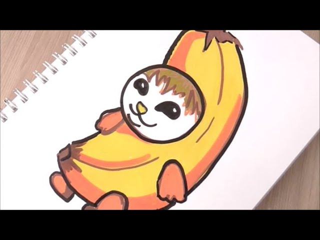 Drawing Happy Cat Meme - Banana Cat lore смотреть онлайн