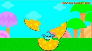 Цветные Птички вылупляются из цветных яичек #2/ Развивающий мультфильм для самых маленьких детей смо