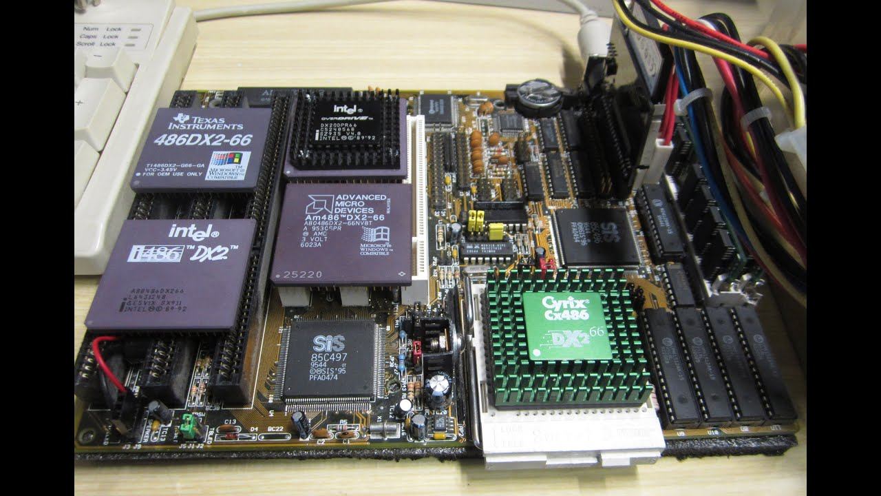 Тестирование и разгон 486 CPU DX2-66 Benchmark and Overclocking смотреть онлайн