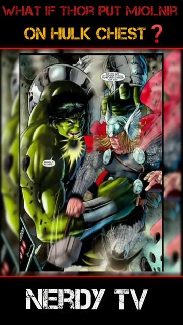 What if Thor put mjolnir on hulk chest🤔|#shorts #marvel #avengers смотреть онлайн