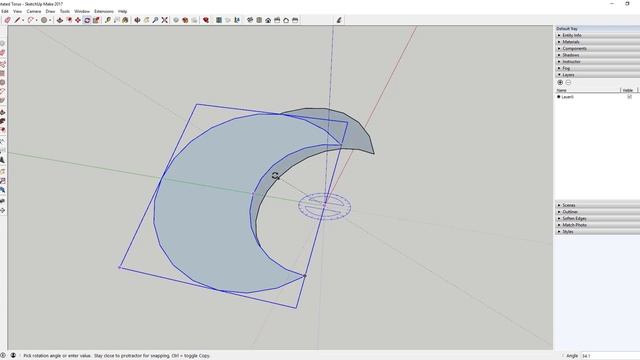 Creating a Rotated Torus in SketchUp with Arcs - No Extensions Needed! смотреть онлайн