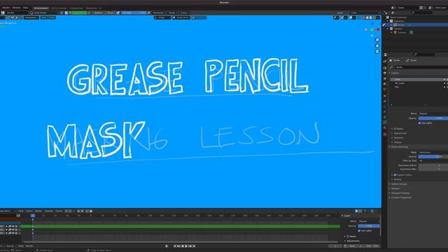 Blender 3D Grease Pencil Beginner: How To Make Easy Animated Titles using Modifiers Build and Noise смотреть онлайн