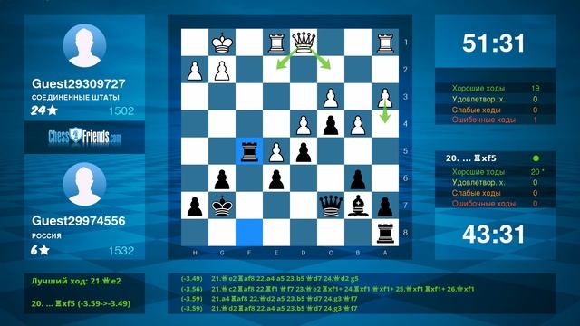 Chess Game Analysis: Guest29309727 - Guest29974556 : 0-1 (By ChessFriends.com) смотреть онлайн