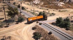 GTA 5 Train Accident Movie (Train Crashes Into Truck) Train Crash Scene