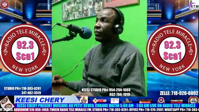 KEESI CHERY MUSIQUE AU PETIT REVEIL LIVE ON RADIO TELE MIRACLE 92.3 SCA1 NY, NJ, CT. смотреть онлайн