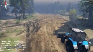 МТЗ 82 Белорус на бездорожье трактора СССР и Белоруссии в игре SpinTires 2015
