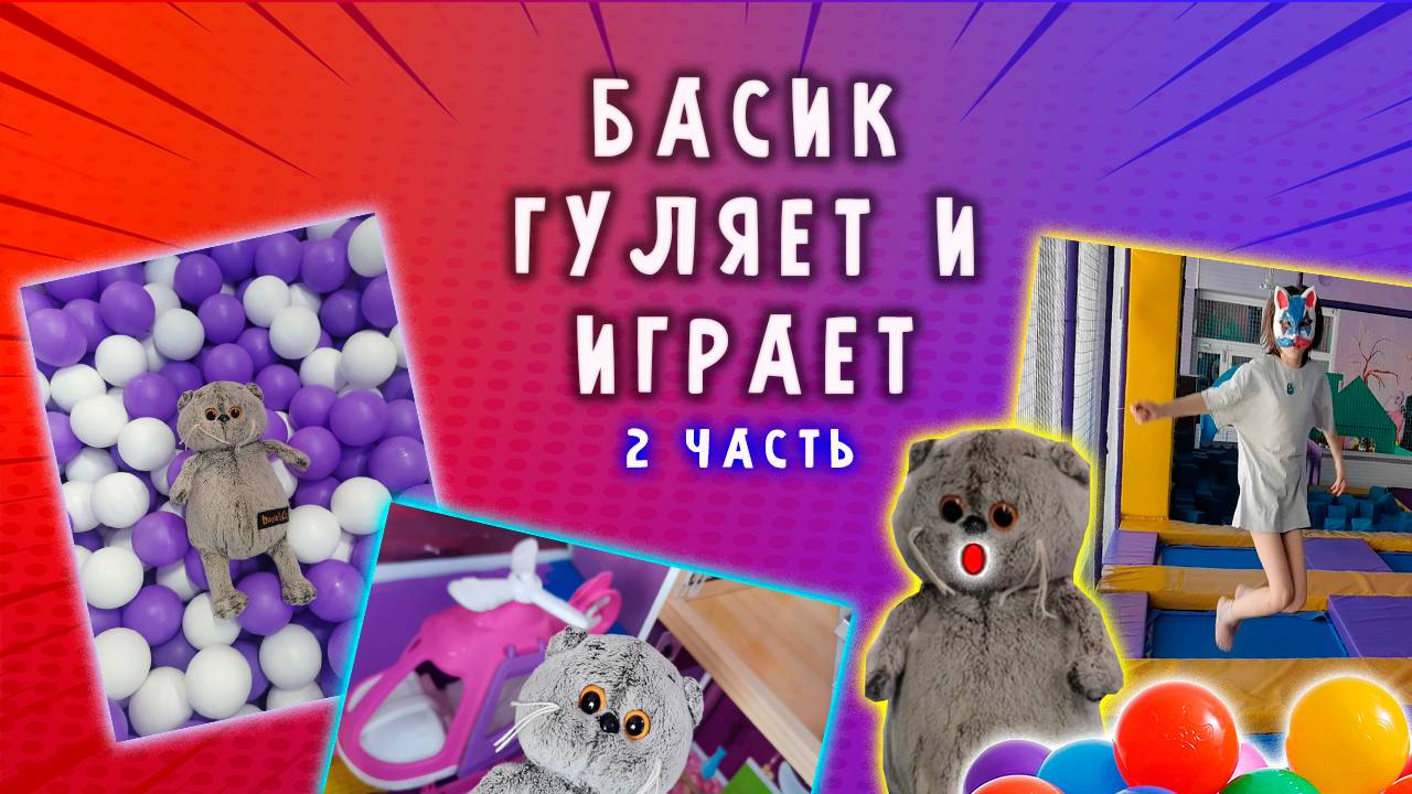 ВЛОГ С КОТИКОМ БАСИКОМ 😺😎  БАСИК ВЕСЕЛИТСЯ В ИГРОВОЙ КОМНАТЕ