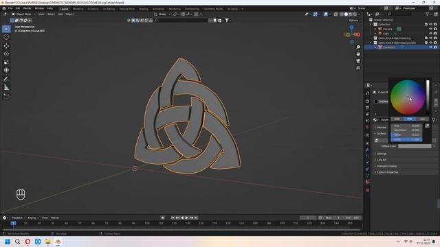 Convert SVG File To 3D Mesh / Free Blender Tutorial / 3.6 смотреть онлайн