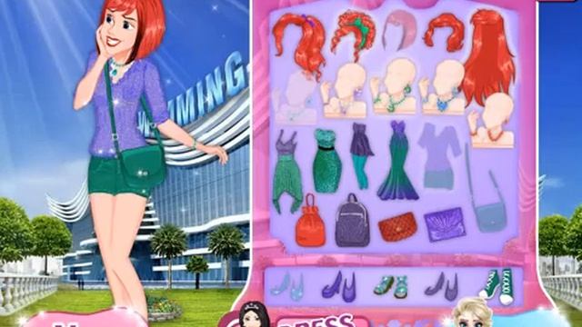 Disney Princess Elsa Anna and Jasmine Ariel Perfect Day - Games for girls смотреть онлайн