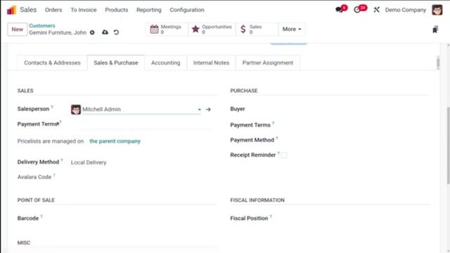Создание клиентов в приложении Odoo 17 для продаж смотреть онлайн