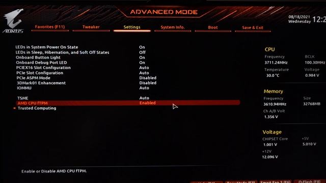 Comment Activer TPM 2.0 Et Secure Boot Dans Le Bios Pour Windows 11