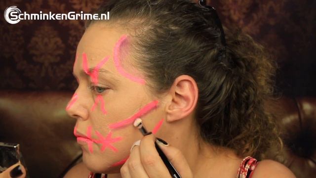 Neon Skull Makeup Tutorial | UV Skull Face Paint Tutorial | SchminkenGrime.nl смотреть онлайн