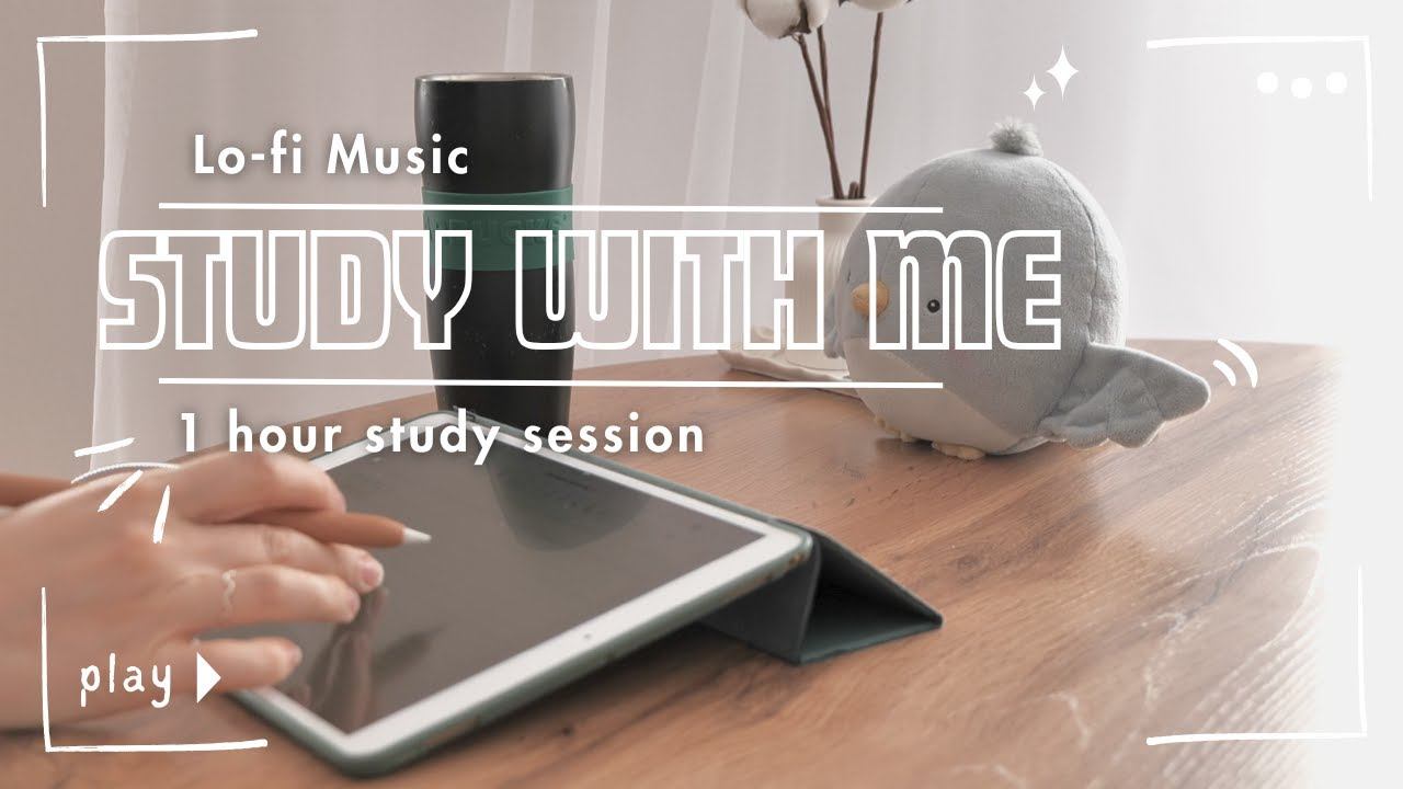 1-HOUR STUDY WITH ME |  Lo-fi Chill Music | No Break