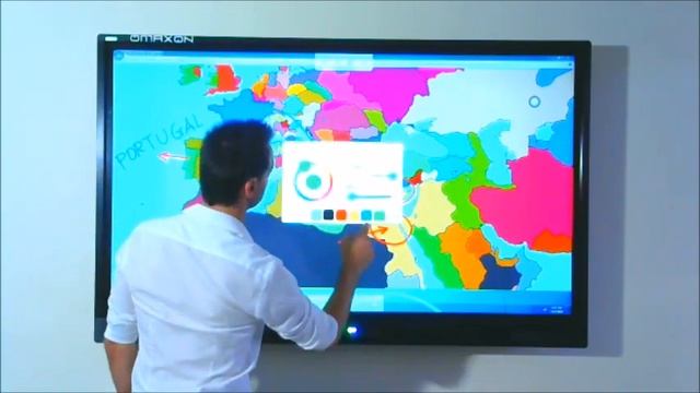 Omaxon i65-20U Interactive Educational Touch Panel - Writing Experience on Photos, PPT and PDF смотреть онлайн