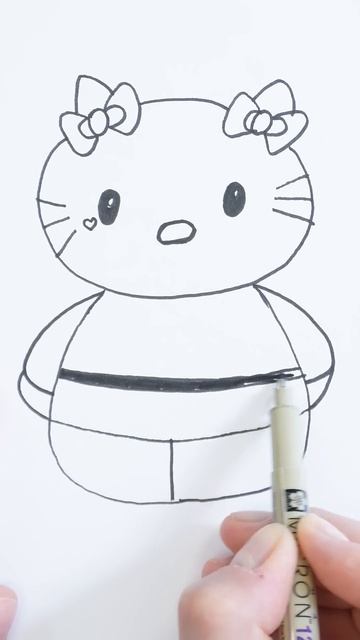 How to draw Hello Kitty Harley Quinn #shorts #drawing смотреть онлайн