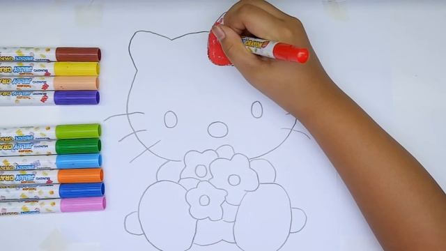 Kids's Art Time begins: Drawing and coloring hello kitty cat | GALAXY CHANNEL смотреть онлайн