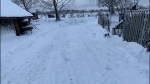 Заводим бульдозер ЧТЗ Т130 Т170 зимой. Откапываем плиты.