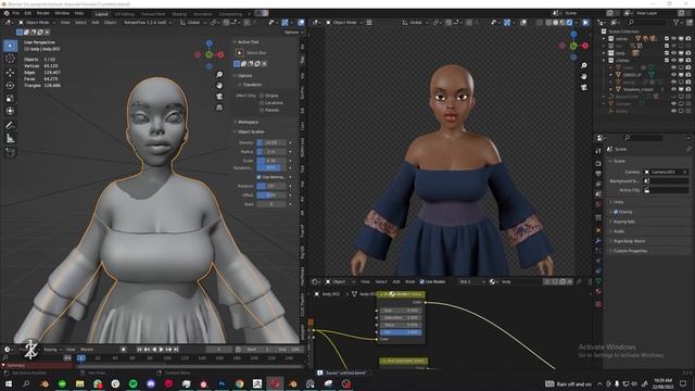 how to create stylized character speedthrough | Part 3 | hair grooming | ZBrush |Blender tutorial смотреть онлайн