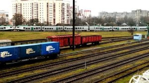 Сортировочная станция. Спуск вагонов с горки. Формировка составов. Товарные поезда. Железная Дорога