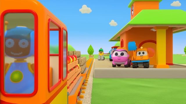 Грузовичок Лева ремонтирует поезд и собирает гидроплан. Мультики для детей смотреть онлайн