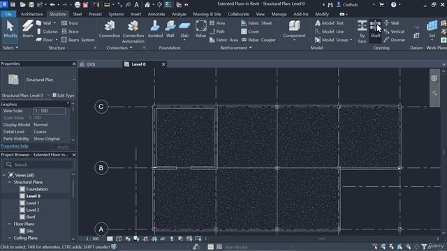 1.15. Shaft opening in Revit смотреть онлайн