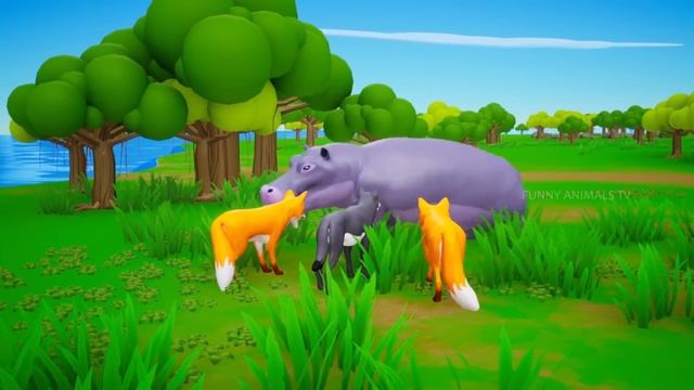 Giant Cow Calf and Magical Tomato: Farm Animals Pig Goat Horse Sheep | Funny Animal Cartoons смотреть онлайн