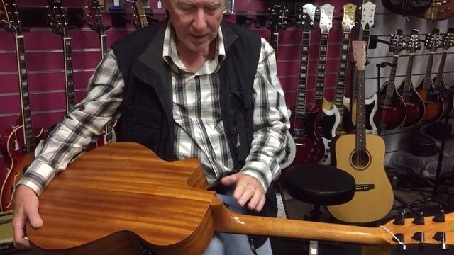 Caraya Safair 40" CEQ All Mahogany Thin-body Acoustic Guitar смотреть онлайн