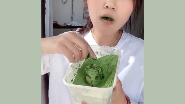 ASMR ICE EATING + MATCHA GREEN TEA 🍵 | RELAX VIDEO🎥🪐