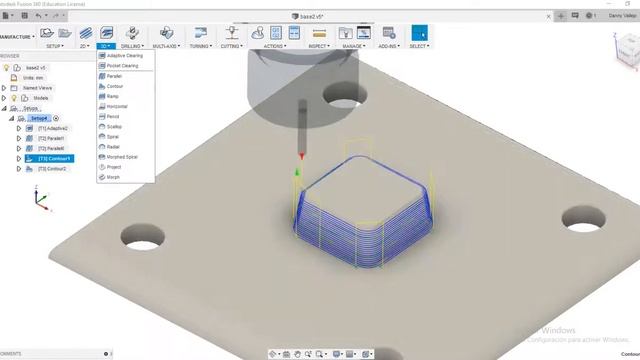 CAM simulation of a 3d shape with FUSION 360 смотреть онлайн