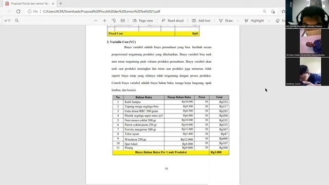 PROPOSAL EKONOMI (MENGEMBANGKAN USAHA PAKET ES LEMON DAN PISANG GORENGDI SMAN 4 DENPASAR) смотреть онлайн