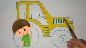 СИНИЙ ТРАКТОР ГОШО. Как нарисовать Жёлтый Трактор / How to Draw Yellow Tractor