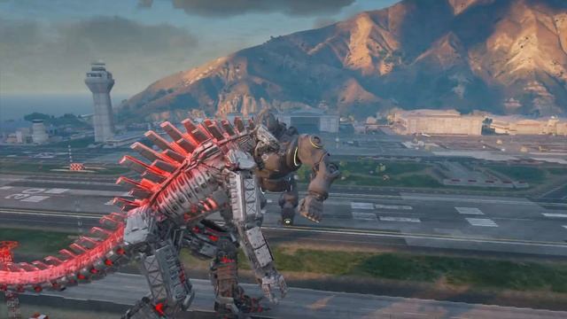 Godzilla Team vs Kong Team Epic Battle - GTA V Mods смотреть онлайн