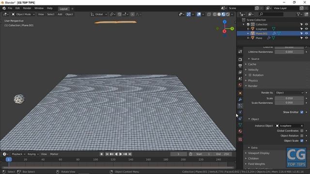 Rain With Dynamic Paint And Particles In Blender 2.8x