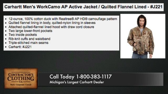 Carhartt WorkCamo AP Active Jacket - Metro Detroit смотреть онлайн