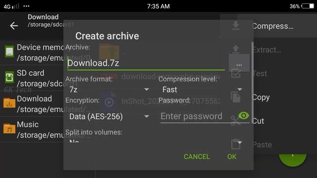 How To Make Zip Or 7z file On Android With ZArchiver App Very Easy [6K Tech] смотреть онлайн