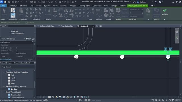 2.11. Rebar Constraint in Foundation смотреть онлайн