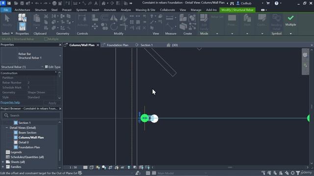 2.12. Constraints in rebars for Column смотреть онлайн