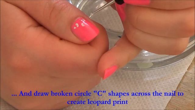 1 Colour Leopard Print Nail Tutorial March 2014