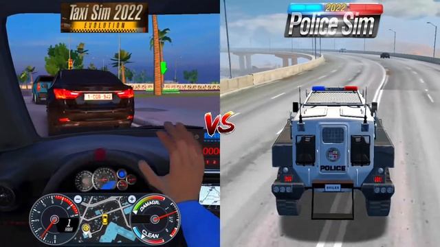Taxi Sim 2022 Evolution 🚖VS 🚔 Police Sim 2022 🚧 Android iOS Gameplay смотреть онлайн