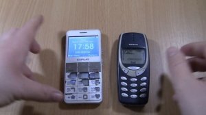 Incoming call & Outgoing call at the Same Time Explay  BM55 white +Nokia 3310