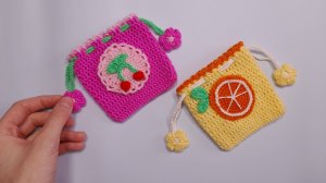 Милый мешочек как в Pinterest😍  Бесплатный мк(вязание крючком)