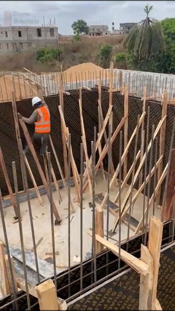 Basement retaining wall casting.. Dezyns and Structures. Architecture, construction #building смотреть онлайн