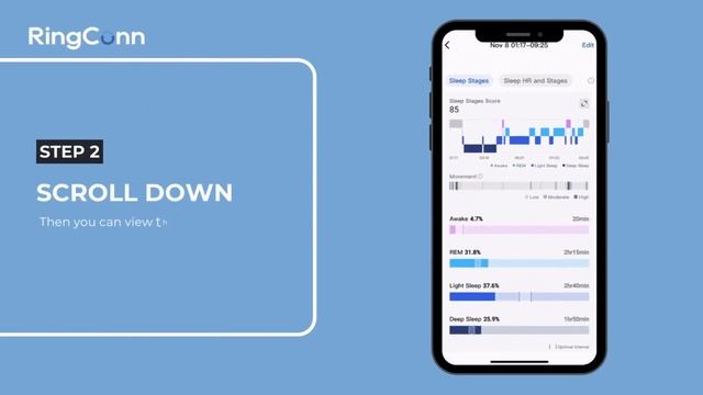 RingConn APP V1.10.1 | How to View Your Sleep HR, HRV & SpO2 Readings in New Design? смотреть онлайн
