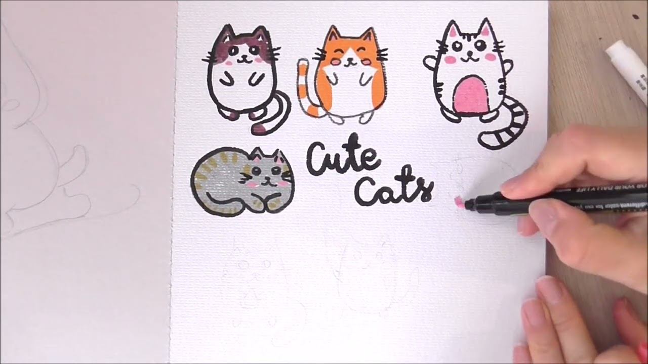 How To Draw A Cat Step By Step Cat Drawing Easy смотреть онлайн