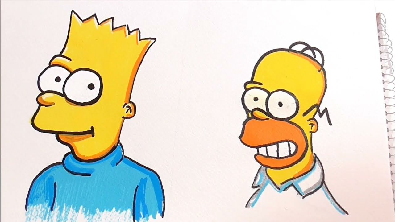 How to DRAW HOMER SIMPSON easy смотреть онлайн