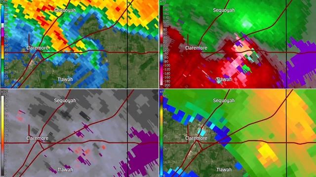 2024 TDWR Claremore-Pryor, Oklahoma Tornado Radar Loop смотреть онлайн