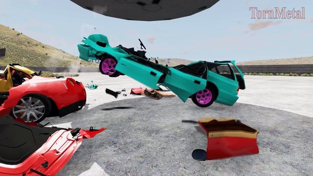 Car Recycling (Cars vs Hydraulic Press) - Beamng Drive | TornMetal смотреть онлайн