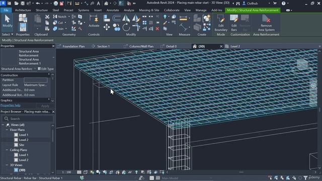 2.9. Area reinforcement in Revit смотреть онлайн