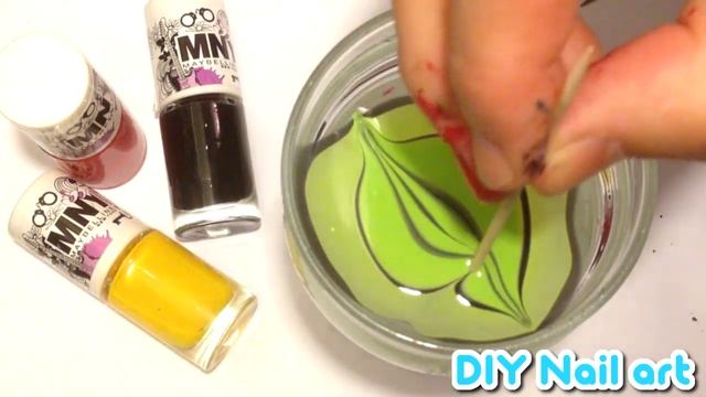 ★ DIY Nail Art ★ Water Marble Tutorial ★ KIWI GREEN & BLACK PATTERN смотреть онлайн