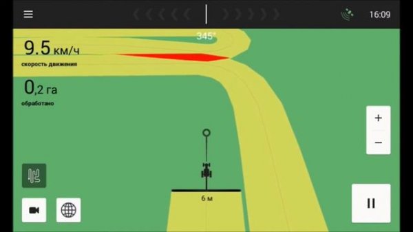 Работа агронавигатора Agroglobal